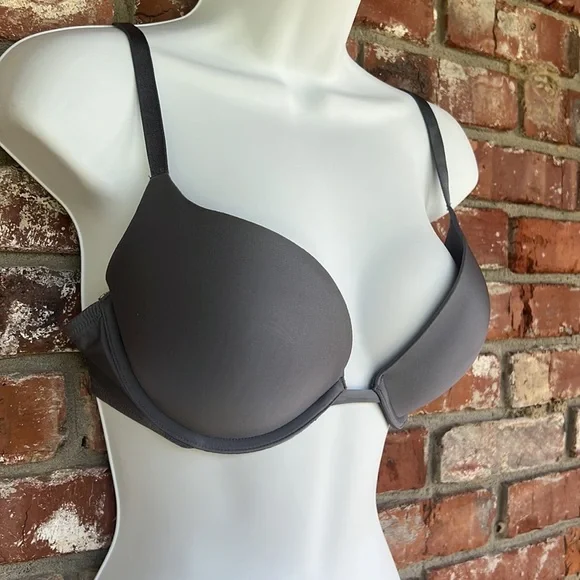 Victoria's Secret gray underwire push up bra size 34D - Picture 2 of 4